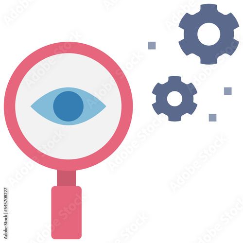 observation flat style icon