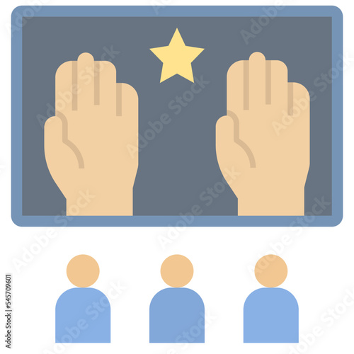 participant flat style icon