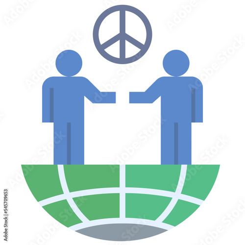 peace flat style icon