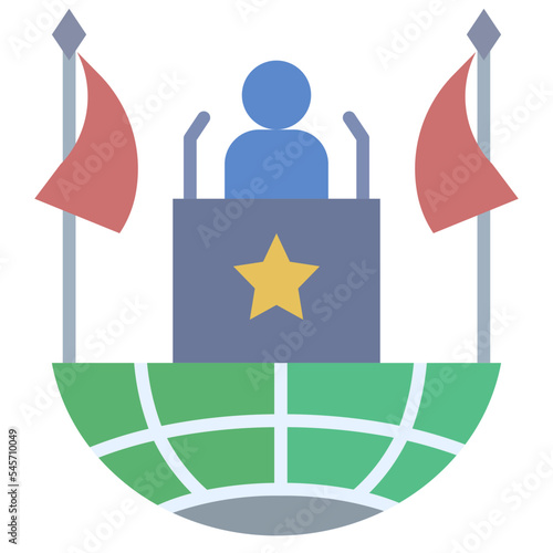 politic flat style icon