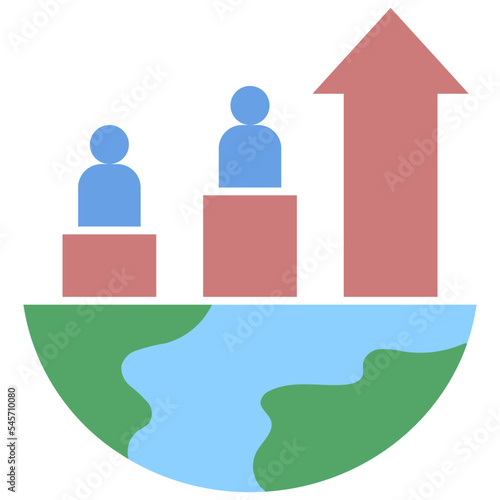 population flat style icon