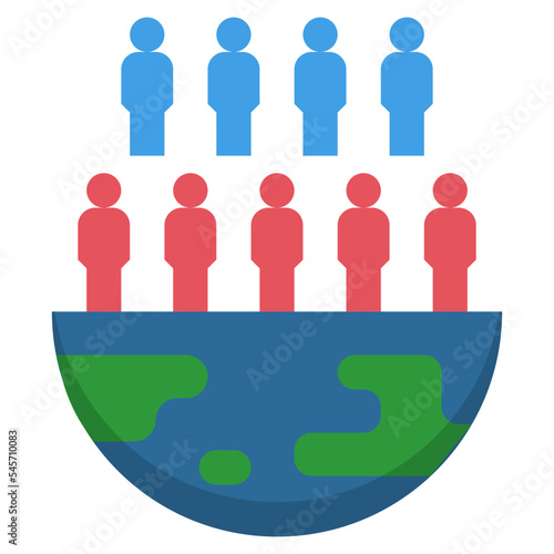 population flat style icon