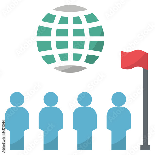 population flat style icon