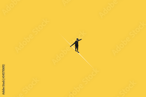 businessman trying to keep the balance between work and life.