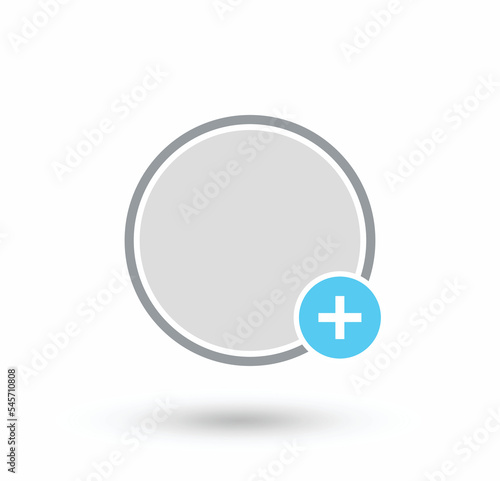 Templates social media items follow stories and buttons. Mockup frames logo, web, ui, app. Template colorful avatars. Vector illustration. EPS 10