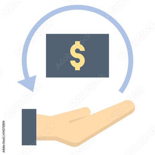 reimbursement flat style icon