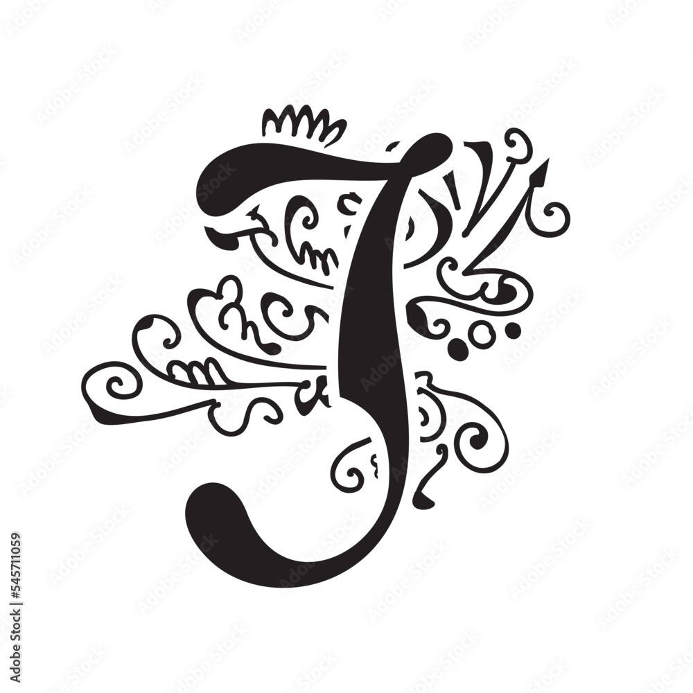 Fototapeta premium Medieval Letter J