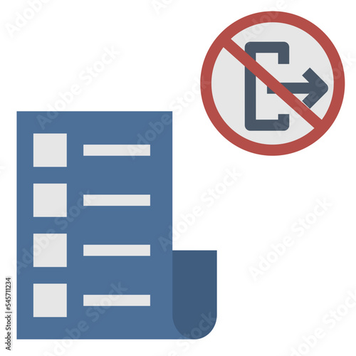 rule flat style icon