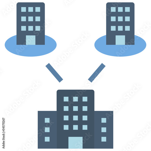 satellite flat style icon
