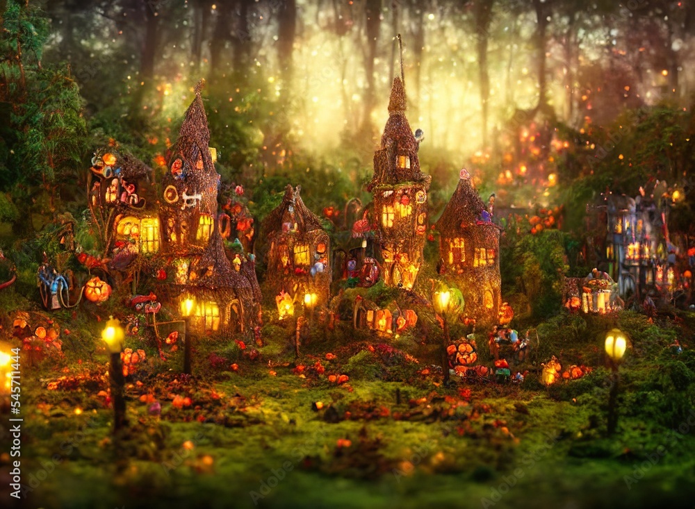 Fototapeta premium Halloween Town