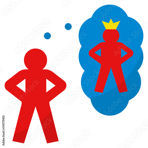 self flat style icon