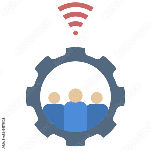 sensor flat style icon