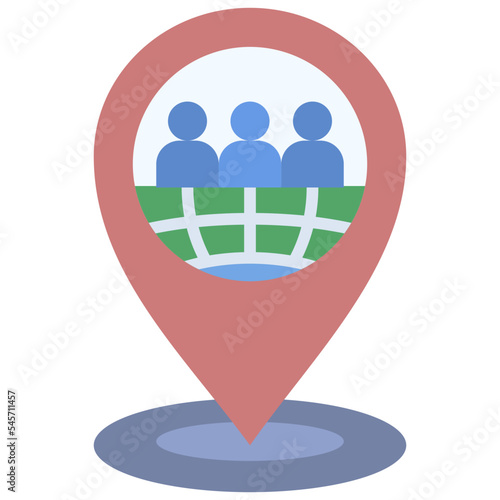 settlement flat style icon