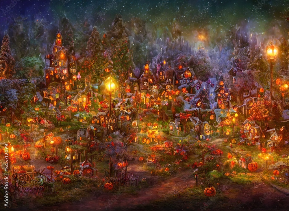 Obraz premium Halloween Town