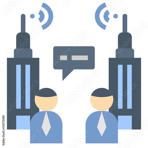 telecommunication flat style icon