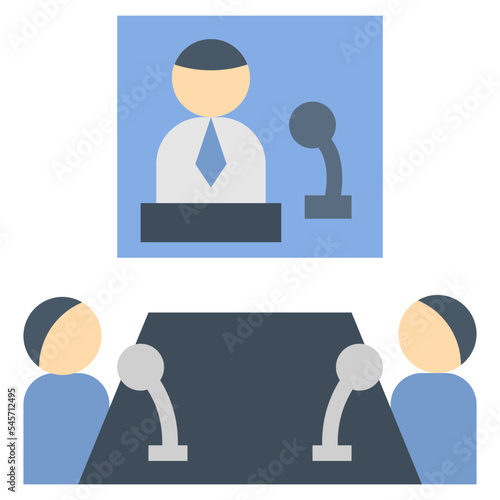 telepresence flat style icon