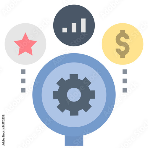 valuation flat style icon