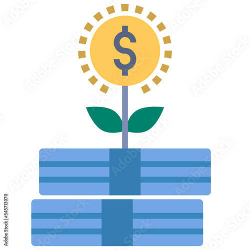 wealth flat style icon