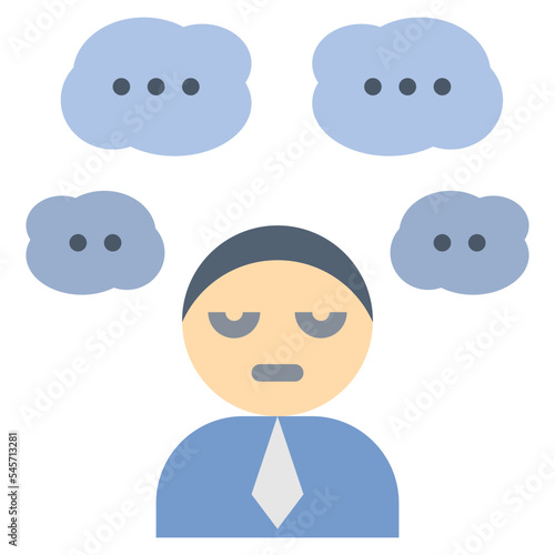 worry flat style icon