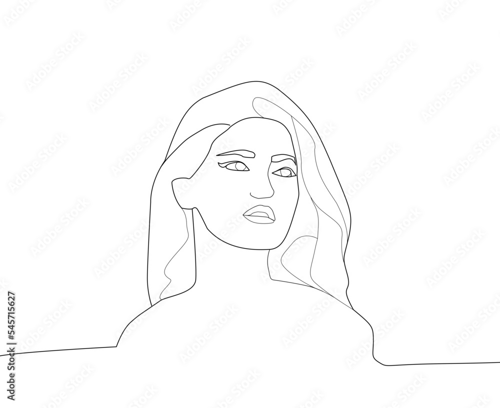 sketch of a person woman line drawing sketch of a person woman line drawing