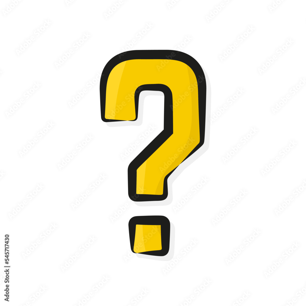 Question mark icon in cartoon style. Help symbol. FAQ sign on white background. Quiz vector symbol. Question mark icon in cartoon style. Help symbol. FAQ sign on white background. Quiz vector symbol.