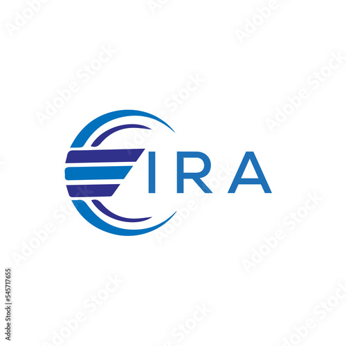 IRA letter logo. IRA blue image on white background. IRA vector logo design for entrepreneur and business. IRA best icon.