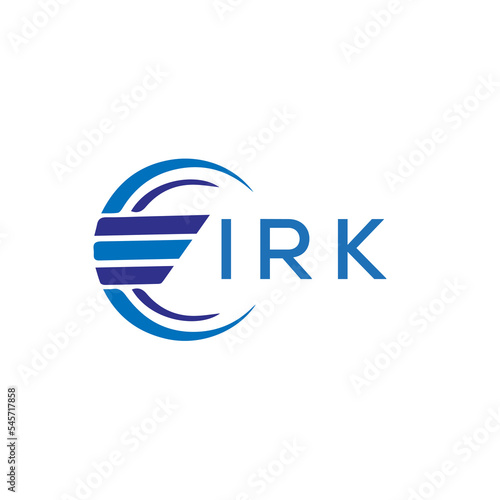 IRK letter logo. IRK blue image on white background. IRK vector logo design for entrepreneur and business. IRK best icon.
