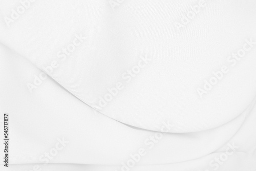 Beautiful white fabric waves, soft focus, used for backgrounds. White cloth background 