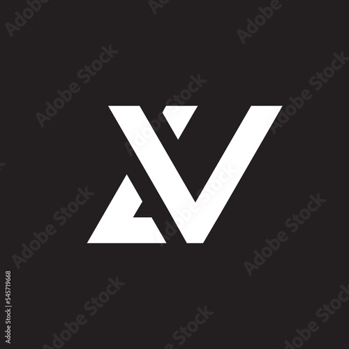 Creative Letter LV Logo Design Icon , LV Vector Logo Template photo