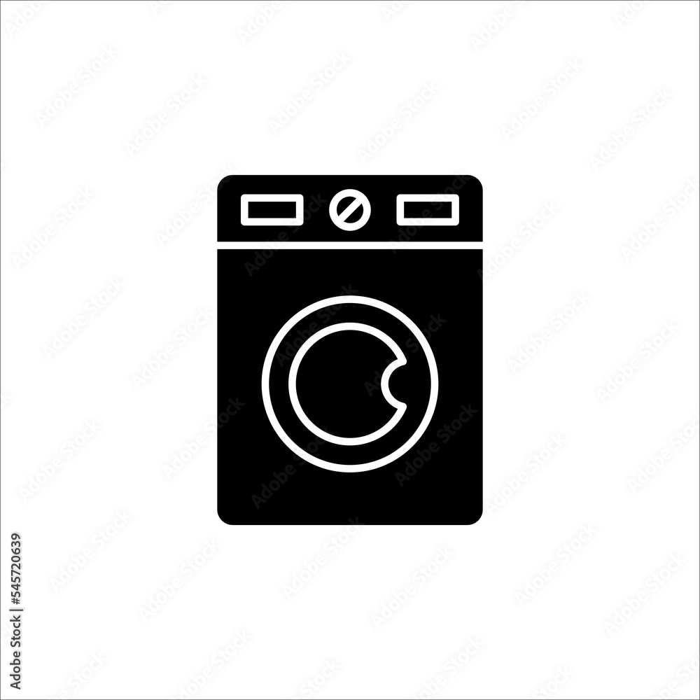 washing machine icon vector. electric appliances icon line style on white background