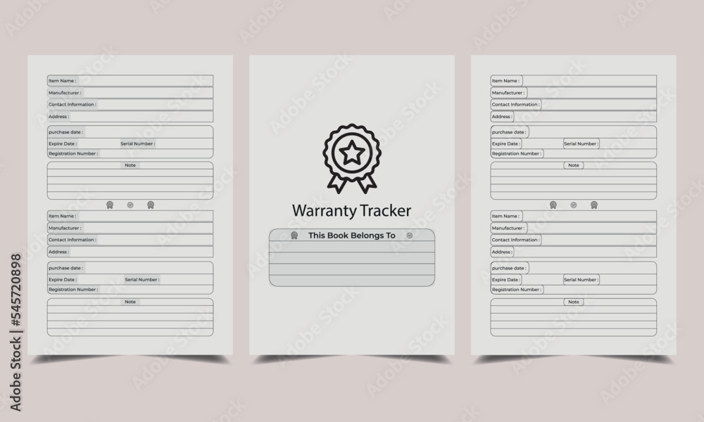 Warranty Tracker for KDP Interior
