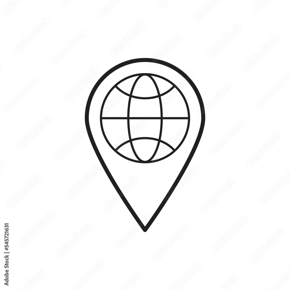 Globe world icon vector logo design template Globe world icon vector logo design template