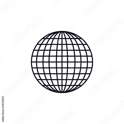 Globe world icon vector logo design template