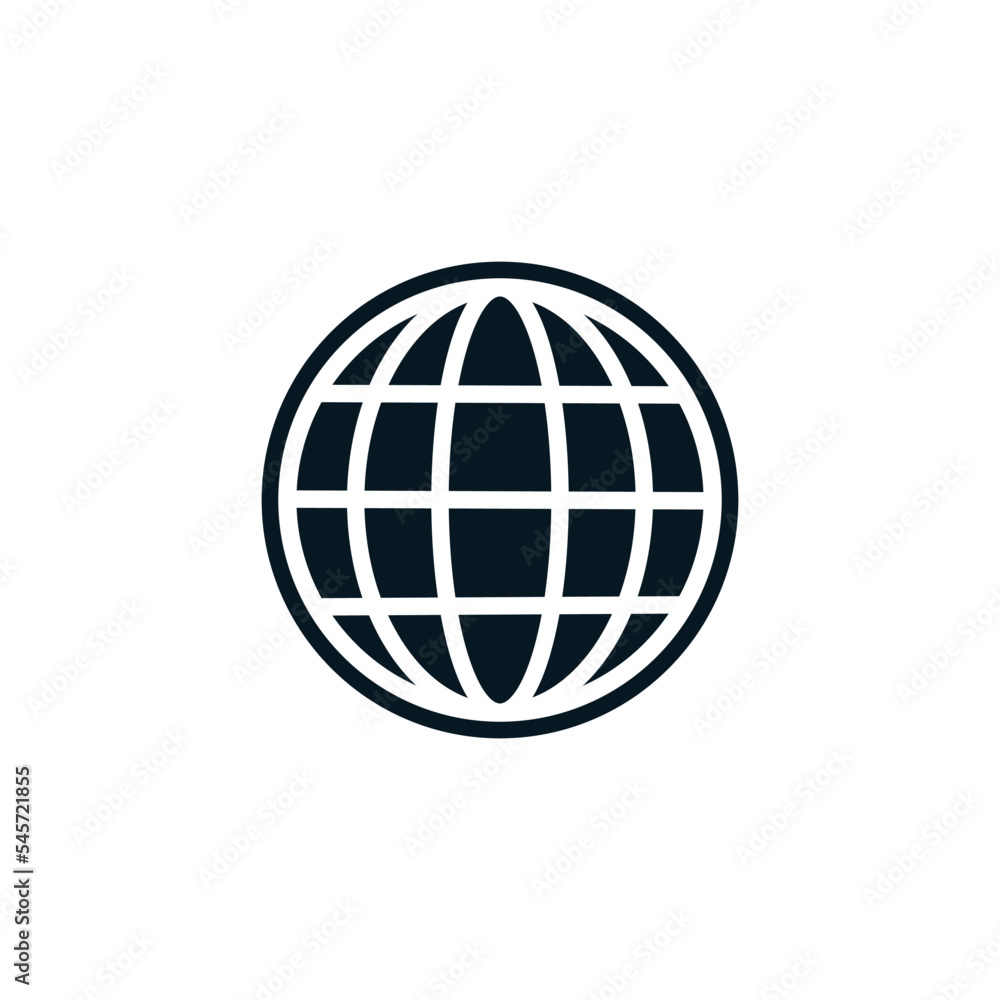 Globe world icon vector logo design template Globe world icon vector logo design template