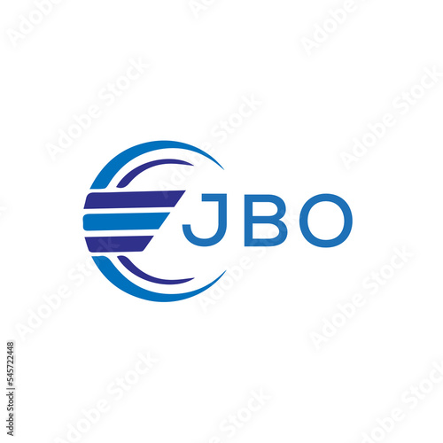JBO letter logo. JBO blue image on white background. JBO vector logo design for entrepreneur and business. JBO best icon.	
 photo