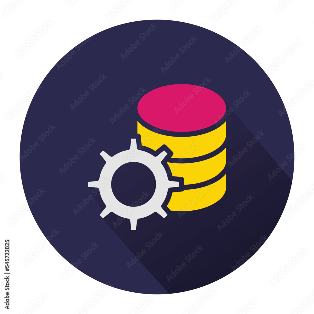 database maintaining icon. isolated background with shadow database maintaining icon. isolated background with shadow