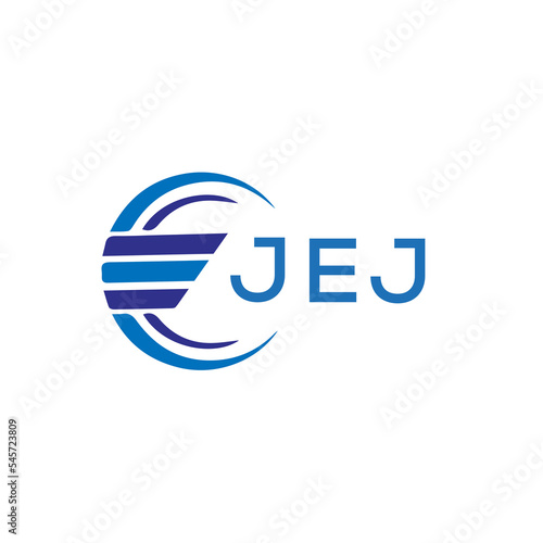 JEJ letter logo. JEJ blue image on white background. JEJ vector logo design for entrepreneur and business. JEJ best icon.	
