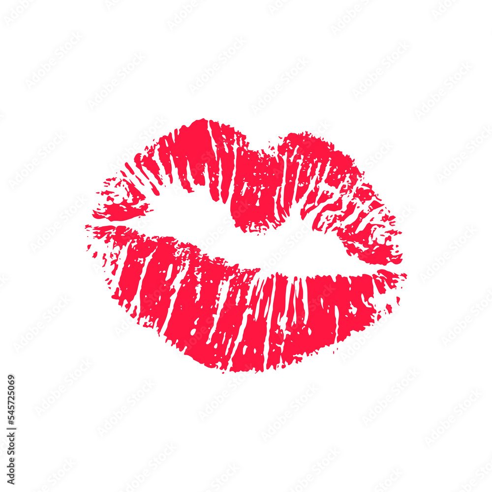 Female red lipstick kiss isolated on white background. Lipstick kisses on white background Vector illustration Female red lipstick kiss isolated on white background. Lipstick kisses on white background Vector illustration