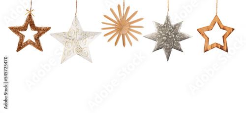 Weihnachtssterne isoliert auf weissem Hintergrund