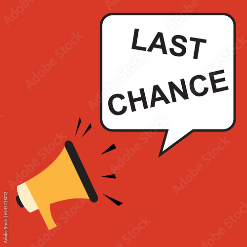 Vector illustration of a last chance sale banner on a red background