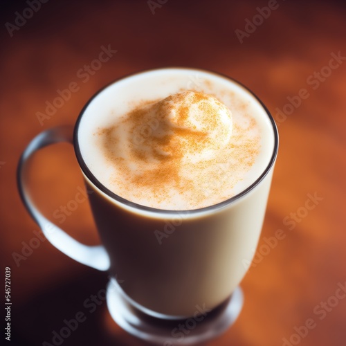 Holiday Christmas Eggnog Latte Drink