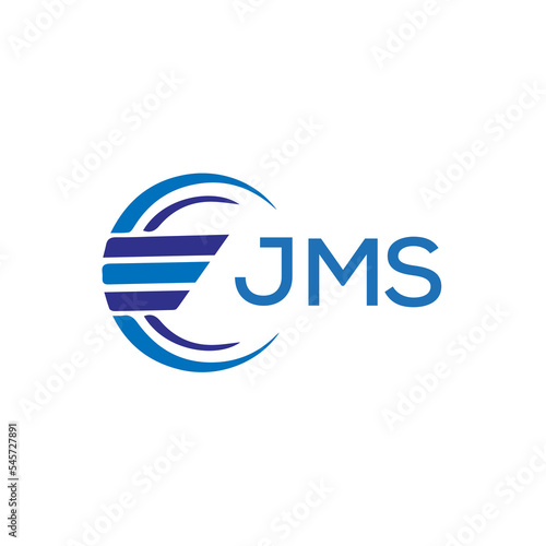 JMS letter logo. JMS blue image on white background. JMS vector logo design for entrepreneur and business. JMS best icon.	
