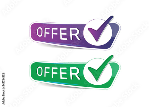 Vector illustration of offers with checkmarks