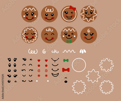 Build your own gingerbread face