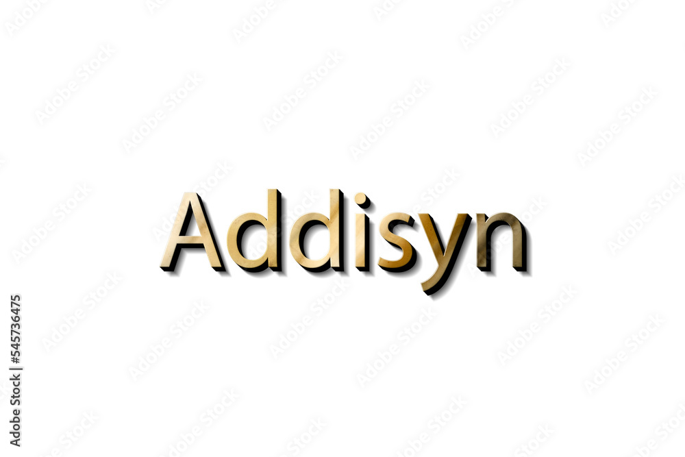 ADDISYN 3D GOLD MOCKUP