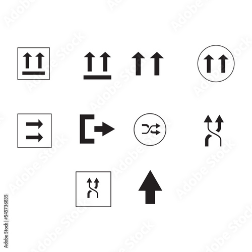 simple set of arrow icons  and direction, forward icon .