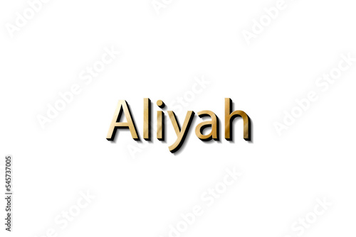 ALIYAH 3D NAME MOCKUP photo