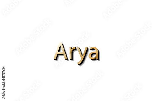 ARYA 3D TEXT NAME MOCKUP