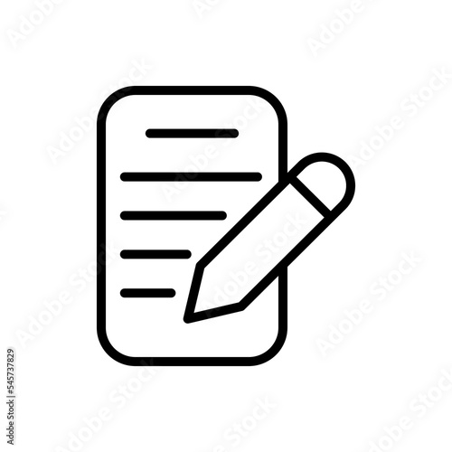 document signin flat line icon