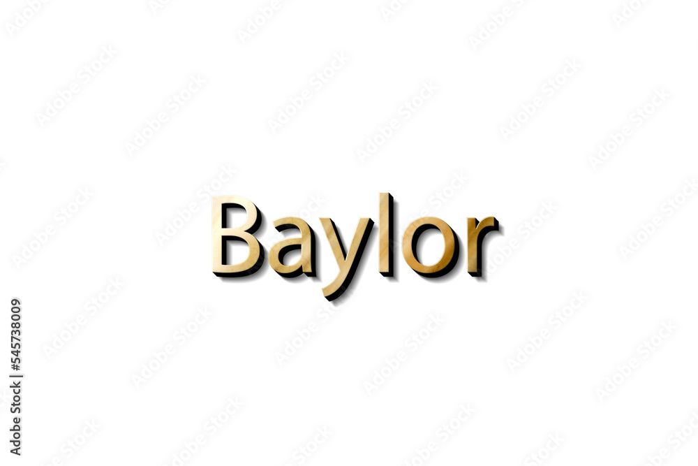 BAYLOR 3D NAME MOCKUP BAYLOR 3D NAME MOCKUP